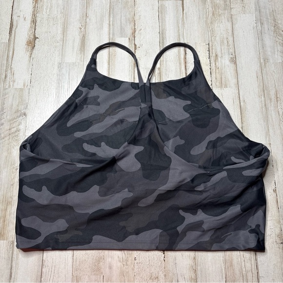 Old Navy Active Powersoft Long Line Sports Bra Top Plus Size 2X Black Camo - Picture 14 of 14